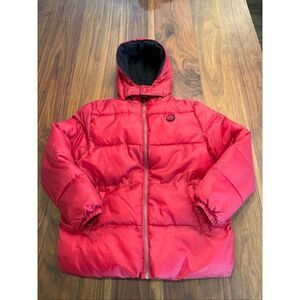 iXtreme Boys' Red Ripstop Full Zip Lined Hooded Puffer Jacket Size 14/16